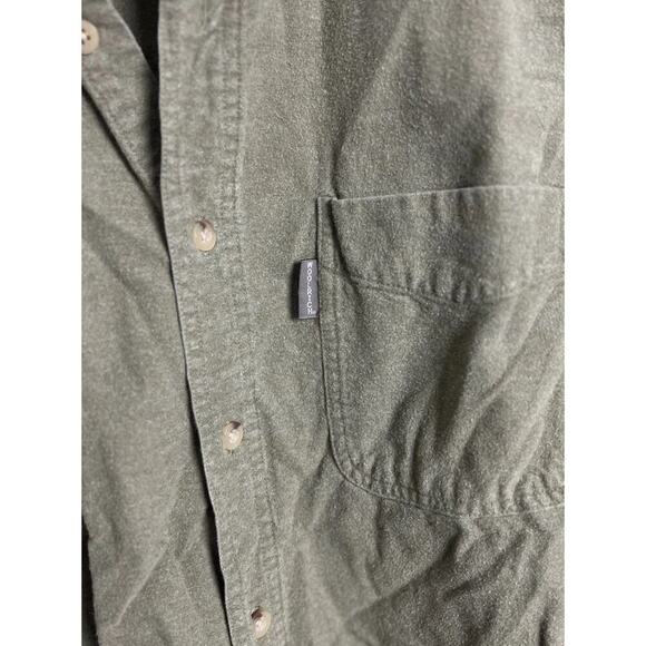 Woolrich Olive Green Button-Up Flannel Shirt Outdoor Workwear Casual Size XL Men - Picture 4 of 4